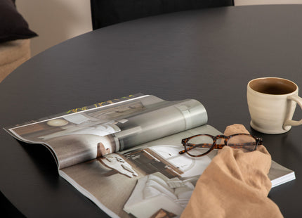Furniture Fashion & Venture Home Copenhagen & Petra Runda Matbord ⌀140 Svart + Matstolar Svart