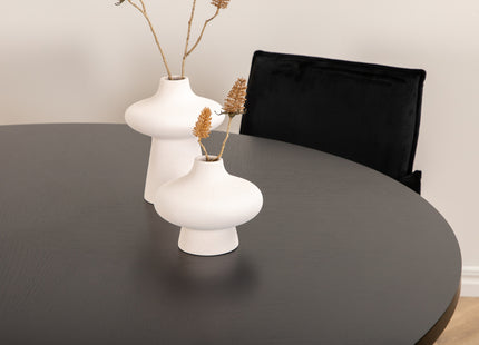 Furniture Fashion & Venture Home Copenhagen & Petra Runda Matbord ⌀140 Svart + Matstolar Svart