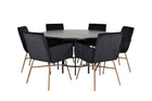 Furniture Fashion & Venture Home Copenhagen & Petra Runda Matbord ⌀140 Svart + Matstolar Svart