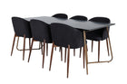 Venture Home Arch & Petra Matstolar 2-pack Svart + Rektangulära Matbord 190 x 90 Svart