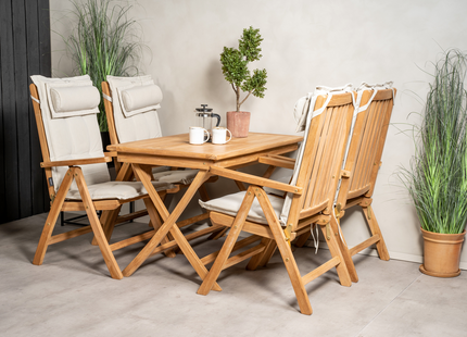 Venture Home Kenya Matgrupp Utomhus Med 4st Matstolar Natur