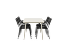 Venture Home Lina & Lindos Matgrupp Utomhus Med 6st Matstolar Svart/Beige