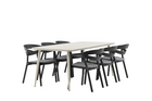 Venture Home Slit & Lina Matgrupp Utomhus Med 6st Matstolar Svart/Beige