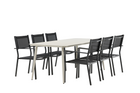 Venture Home Lina & Copacabana Matgrupp Utomhus Med 6st Matstolar Svart/Beige