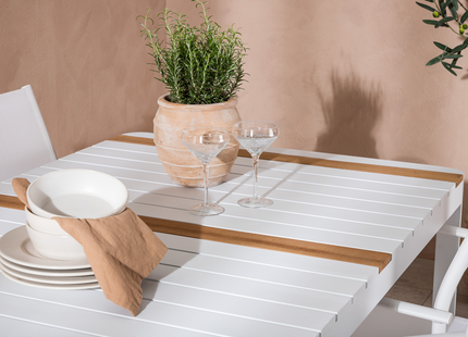 Venture Home Togo & Santorini Matgrupp Utomhus Med 4st Matstolar Vit