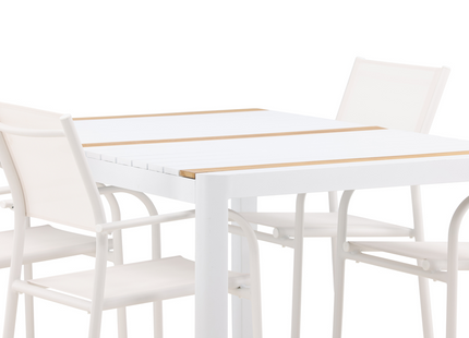 Venture Home Togo & Santorini Matgrupp Utomhus Med 4st Matstolar Vit
