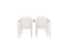Venture Home Togo & Santorini Matgrupp Utomhus Med 4st Matstolar Vit