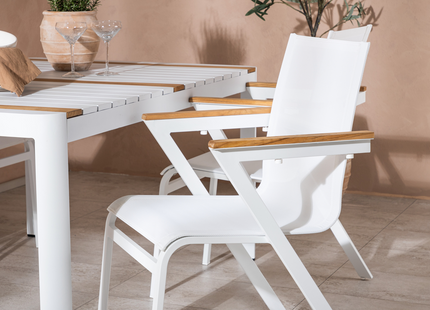 Venture Home Togo & Mexico Matgrupp Utomhus Med 4st Matstolar Vit