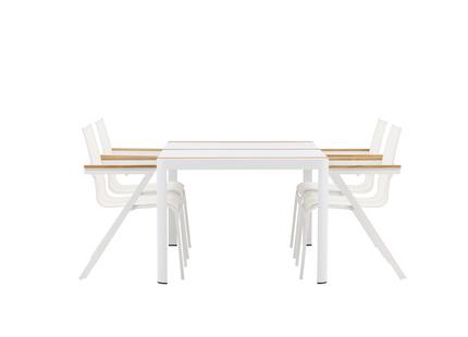 Venture Home Togo & Mexico Matgrupp Utomhus Med 4st Matstolar Vit