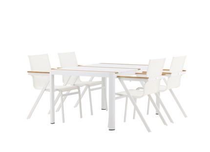 Venture Home Togo & Mexico Matgrupp Utomhus Med 4st Matstolar Vit