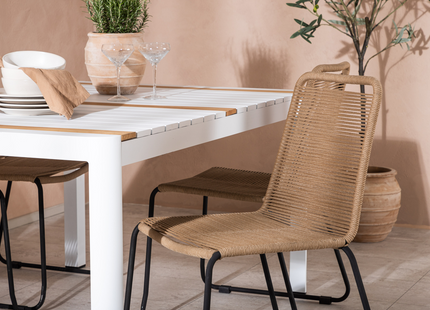 Venture Home Togo & Lindos Matgrupp Utomhus Med 4st Matstolar Vit/Brun