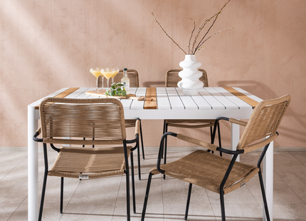 Venture Home Togo & Lindos Matgrupp Utomhus Med 4st Matstolar Vit