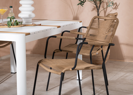 Venture Home Togo & Lindos Matgrupp Utomhus Med 4st Matstolar Vit