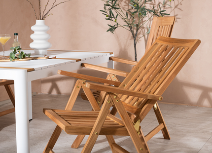 Venture Home Togo & Kenya Matgrupp Utomhus Med 4st Matstolar Vit/Natur