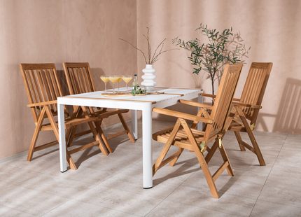 Venture Home Togo & Kenya Matgrupp Utomhus Med 4st Matstolar Vit/Natur