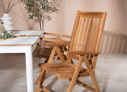 Venture Home Togo & Kenya Matgrupp Utomhus Med 4st Matstolar Vit/Natur