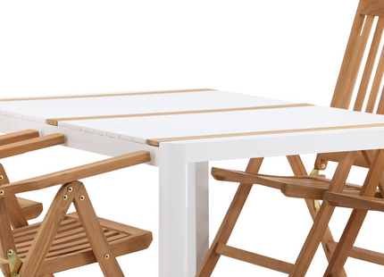 Venture Home Togo & Kenya Matgrupp Utomhus Med 4st Matstolar Vit/Natur