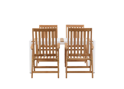 Venture Home Togo & Kenya Matgrupp Utomhus Med 4st Matstolar Vit/Natur