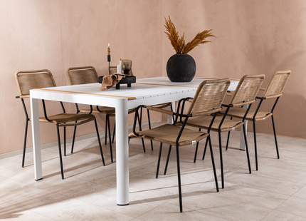 Venture Home Togo & Lindos Matgrupp Utomhus Med 6st Matstolar