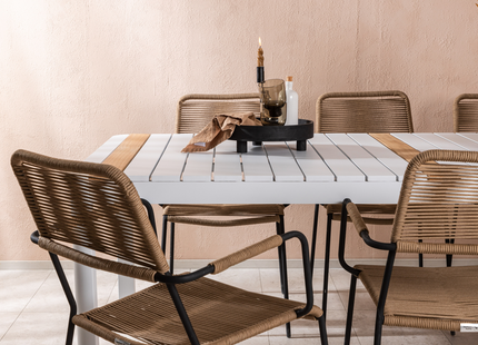 Venture Home Togo & Lindos Matgrupp Utomhus Med 6st Matstolar