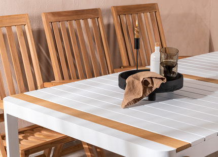 Venture Home Togo & Kenya Matgrupp Utomhus Med 6st Matstolar Vit/Natur