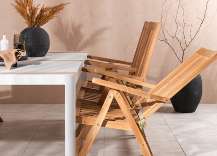 Venture Home Togo & Kenya Matgrupp Utomhus Med 6st Matstolar Vit/Natur