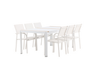 Venture Home Togo & Santorini Matgrupp Utomhus Med 6st Matstolar Vit