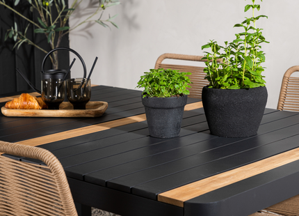 Venture Home Togo & Lindos Matgrupp Utomhus Med 4st Matstolar Svart/Brun