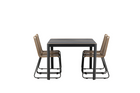 Venture Home Togo & Lindos Matgrupp Utomhus Med 4st Matstolar Svart/Brun