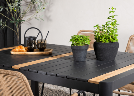 Venture Home Togo & Lindos Matgrupp Utomhus Med 4st Matstolar Svart