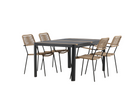 Venture Home Togo & Lindos Matgrupp Utomhus Med 4st Matstolar Svart