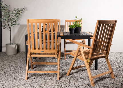 Venture Home Togo & Kenya Matgrupp Utomhus Med 4st Matstolar Svart/Natur