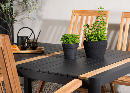 Venture Home Togo & Kenya Matgrupp Utomhus Med 4st Matstolar Svart/Natur