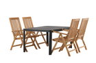 Venture Home Togo & Kenya Matgrupp Utomhus Med 4st Matstolar Svart/Natur