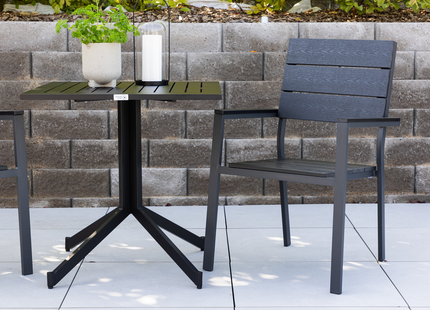 Venture Home Levels Matstol Utomhus 2-pack Svart