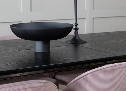 Venture Home Gold & Velvet Rektangulära Matbord 180 x 85 Svart + Matstolar 2-pack Dammig rosa