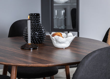 Venture Home Plaza & Polar Runda Matbord ⌀100 Valnöt + Matstolar 2-pack Svart