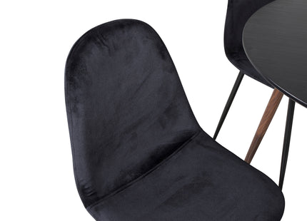Venture Home Plaza & Polar Runda Matbord ⌀100 Svart + Matstolar 2-pack Svart