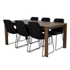 Vind & Venture Home Slider & Muce Rektangulära Matbord 170 x 95 Nature + Matstolar 2-pack Svart