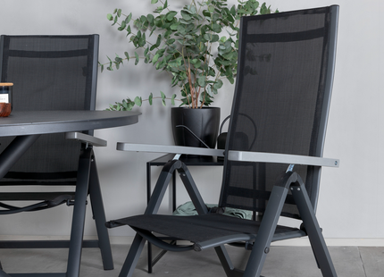 Venture Home Alma & Albany Matgrupp Utomhus Med 4st Matstolar Svart