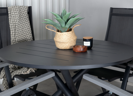 Venture Home Alma & Albany Matgrupp Utomhus Med 4st Matstolar Svart