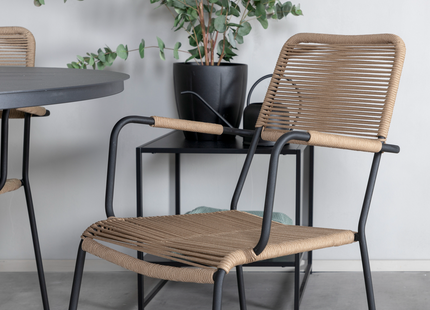 Venture Home Alma & Lindos Matgrupp Med 4st Matstolar Svart