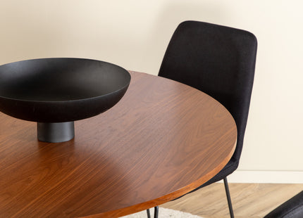 Venture Home Muce & Bianca Matstolar 2-pack Svart + Runda Matbord ⌀110 Valnöt