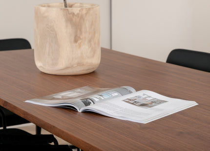 Venture Home Tvist & Uno Matstolar 2-pack Svart + Rektangulära Matbord 200 x 90 Nature