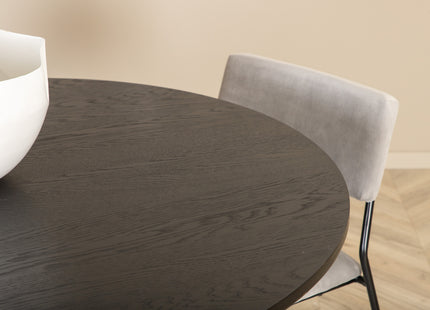 Venture Home Kenth & Bianca Matstolar 2-pack Grå + Runda Matbord ⌀110 Svart