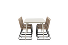 Venture Home Lina & Lindos Matgrupp Utomhus Med 6st Matstolar Beige/Brun