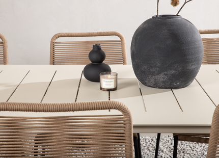 Venture Home Lina & Lindos Matgrupp Utomhus Med 6st Matstolar Beige/Brun