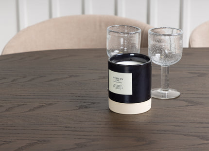 Venture Home & Furniture Fashion Berit & Stone Matstolar Beige + Ovala Matbord 220 x 100 Mocca