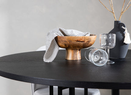 Venture Home & Furniture Fashion Velvet & Copenhagen Matstolar 2-pack Grå + Runda Matbord ⌀115 Svart
