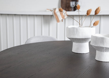 Venture Home & Furniture Fashion Velvet & Stone Matstolar 2-pack Grå + Runda Matbord ⌀120 Mocca